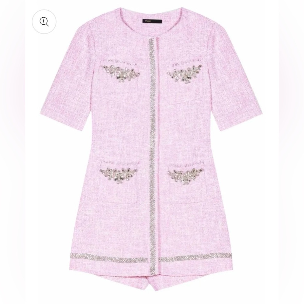 Maje Ipop Tweed Playsuit (bodysuit)/Size 34 - Picture 4 of 15